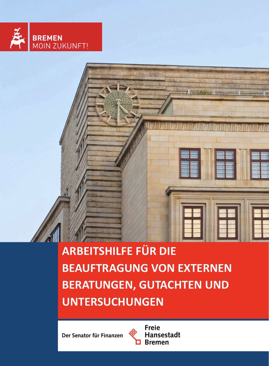 Was tun, wenn die Verwaltung „Spezial-know-how“ benötigt?

Boom bei Beratungen, nicht immer Top-Qualität! Alternative:
“Rekommunalisierung“ der Verwaltungskompetenzen und Nachhaltigkeit bei Beratungen. 
Eine Arbeitshilfe für die Verwaltung: 
lnkd.in/dDdYncY
#IT 
#Bremen