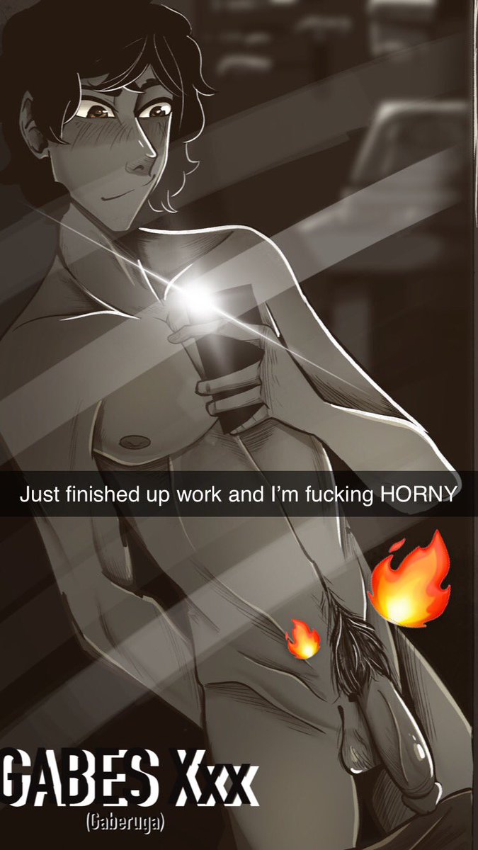 GabesXxx's tweet photo. Snapchat part 1 - I’m rebooting the snap chat series cause the art in those is yucky. Leo starting us off strong. #snapchat #nsfw #fanart #percyjackson #leovaldez #frankzhang #nude #horny #bigdick #wrongchat #twink #hunk #art #gayporn https://t.co/kSZU2CEYda