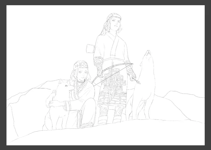 線画やっとできた…
骨が折れる… 