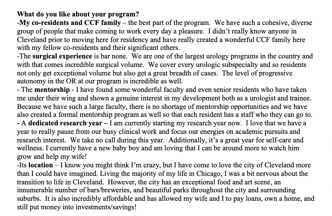 UroResidency's tweet photo. Hear why an emphasis on mentorship, comprehensive surgical training, and a commitment to innovation makes residency at @CleClinicUroRes an incredible experience🎉 Special thanks to PGY-4 @bfrains!

Check out the rest here!: https://t.co/oplswcyvgV https://t.co/gLFVS76iai