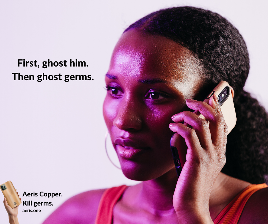 goalloi's tweet photo. You donโt have time to worry cleaning your phone, so ghost germs with a new Aeris #coppercase. https://t.co/NY8LyHyP9D