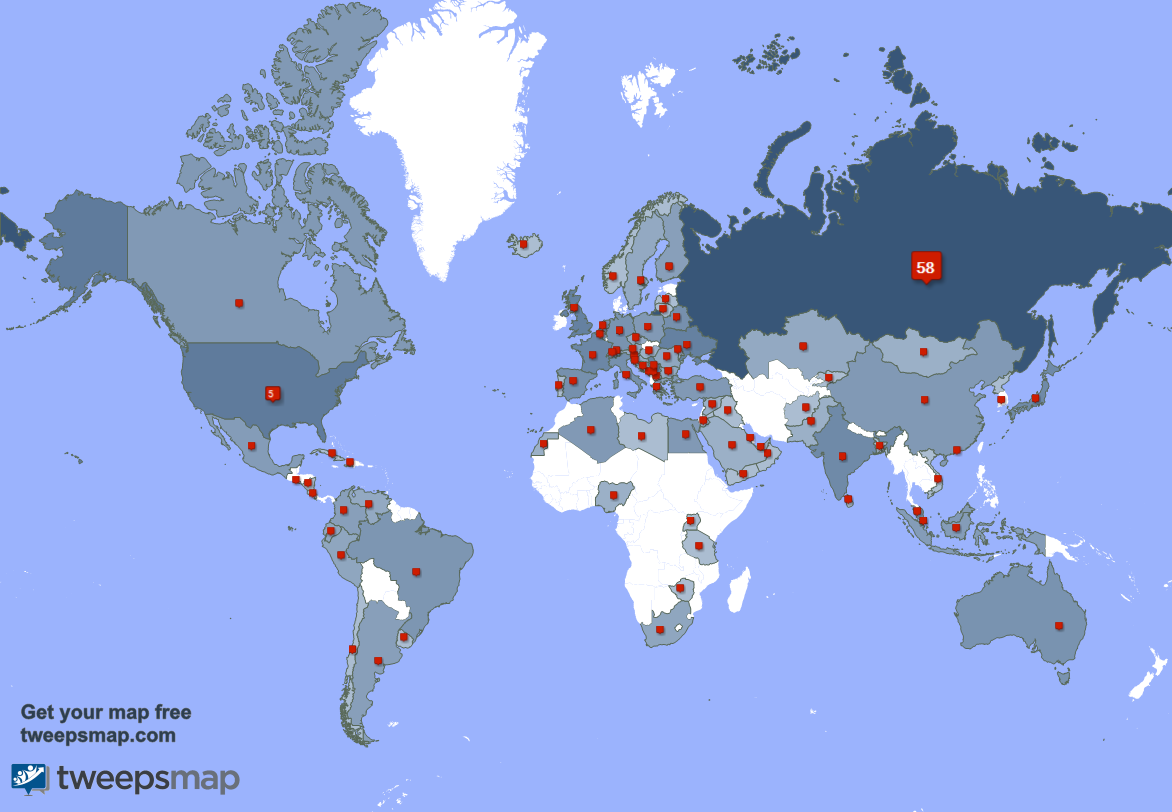 I have 3 new followers from Mexico, and more last week. See tweepsmap.com/!STRIZHI_RU