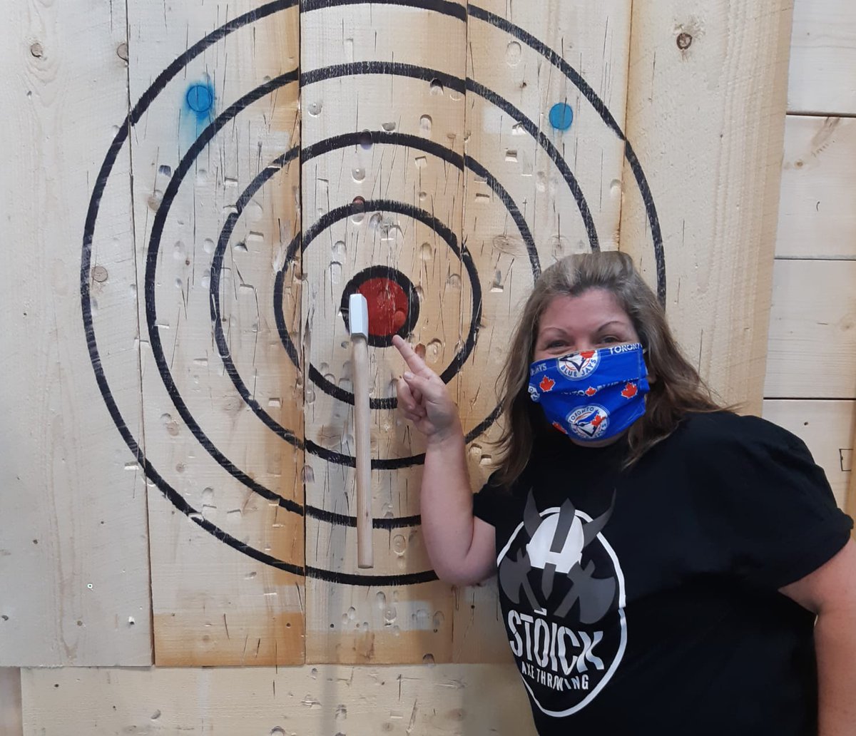 StoickT's tweet photo. Yah yah Nancy....try acting like you do it all the time now!
Ha..love you!
#axethrowing https://t.co/eIDnW26zlC