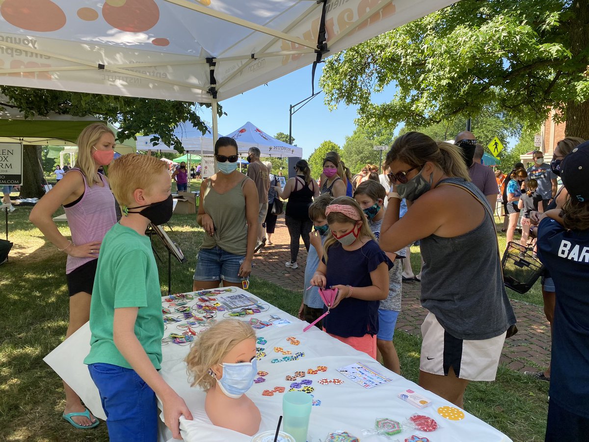 youngeinstitute's tweet photo. Yesterday, several young entrepreneurs braved the heat and sold their products at YEM tents throughout NEO! Jack nearly sold out of mask clips at @HFMNow! #NEOeship #youngentrepreneurs https://t.co/yBkmvdXiPJ
