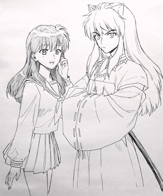 昨日の放送見た時にふぁーと落書きしたけど久々すぎて描き方がよくわからないことに… 