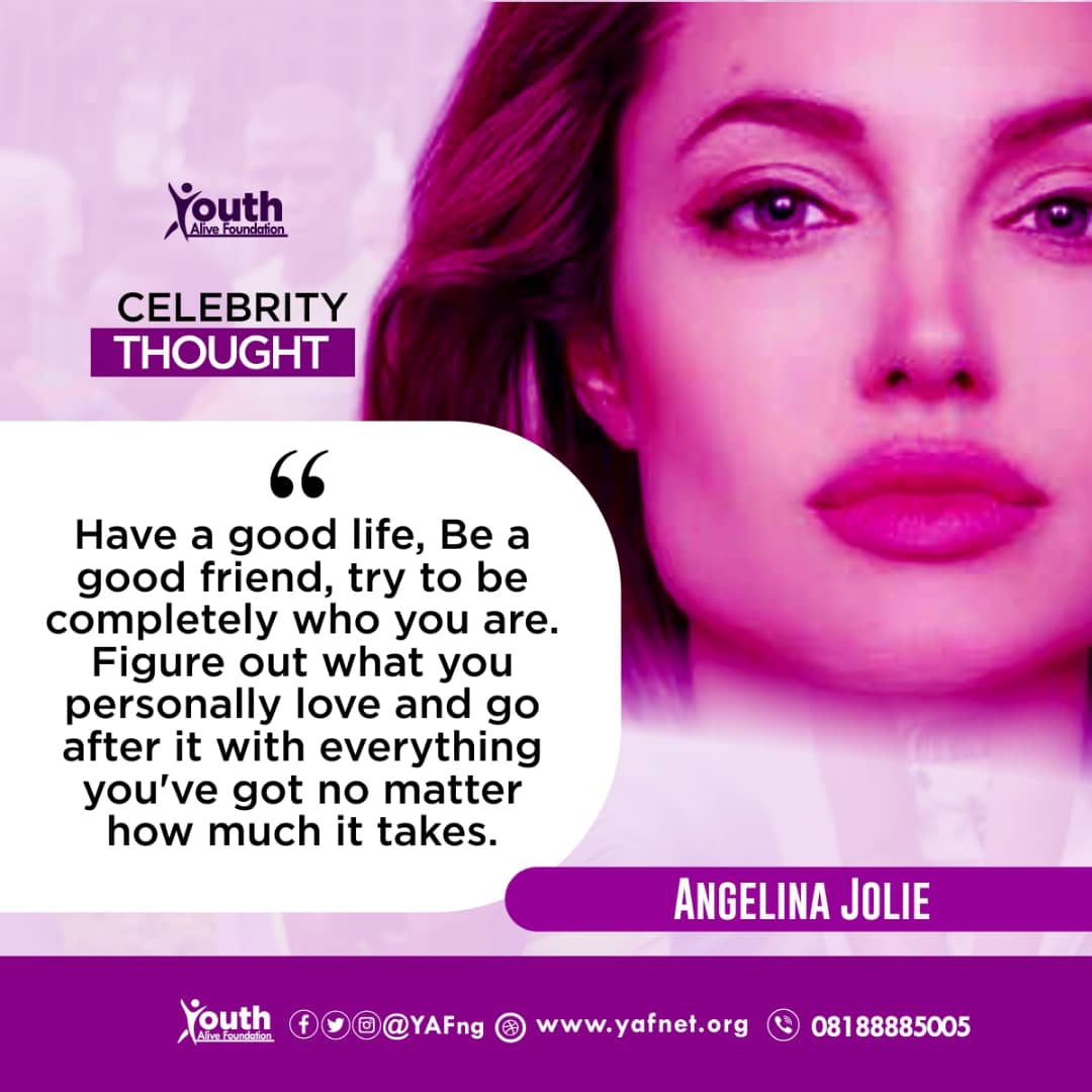 TheYAFafrica's tweet photo. Be kind, be loving & most importantly, be who you are.
Do whatever makes you appreciate life, remember no one can do it your way, you are unique & blessed in your own way
What can you do passionately that will give you a fulfilled life?
#Celebritythought
#SafeAtHome
#SAVE19 https://t.co/pWy6t094UJ