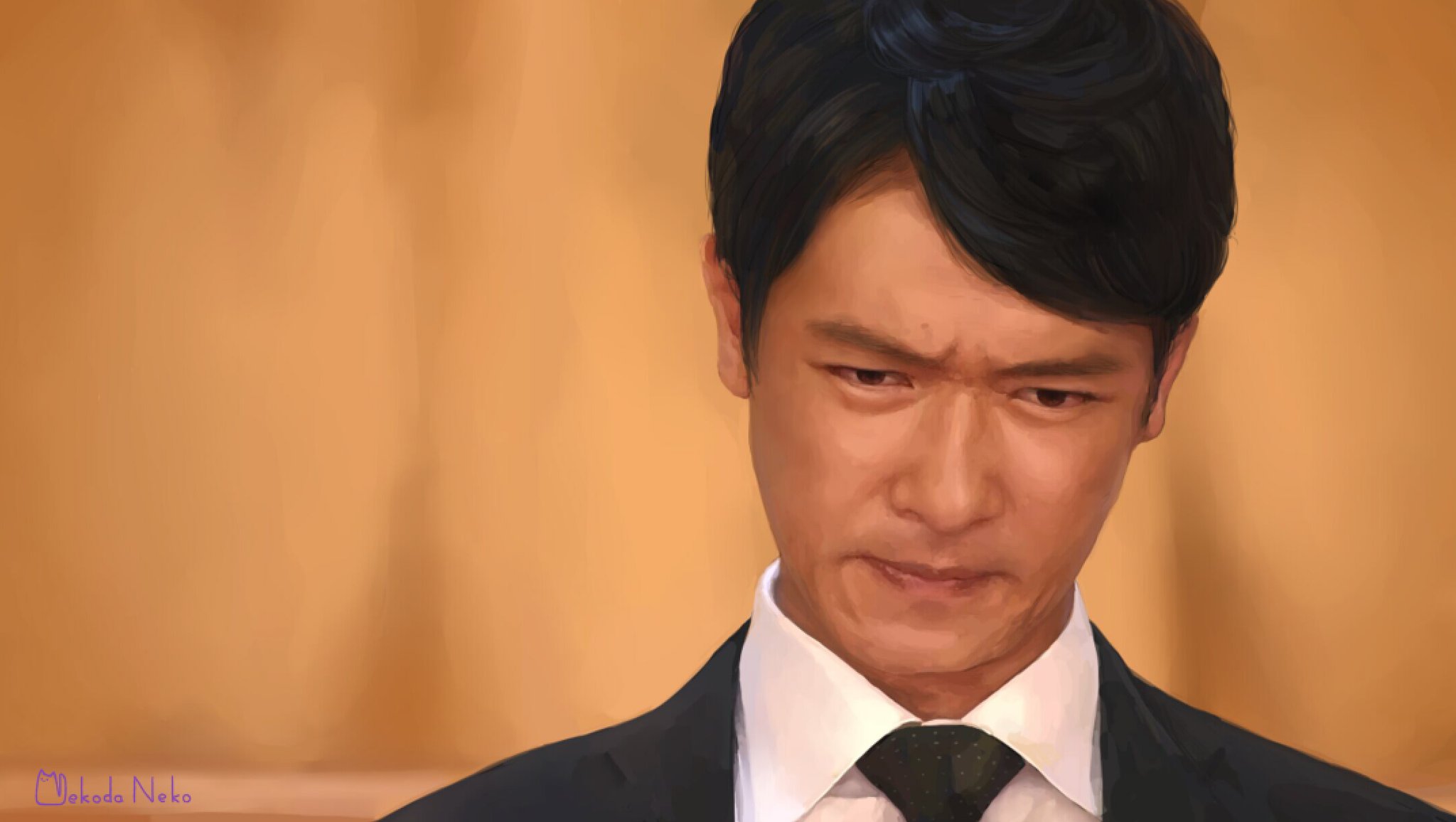 猫田音子 数年前描いた 半沢直樹 の一期の最終話のラストシーンの模写です 当時は散々画像加工だと罵倒されて 半沢さんみたいに痛い目に遭いました 半沢直樹 T Co Ainye7mxa3 Twitter