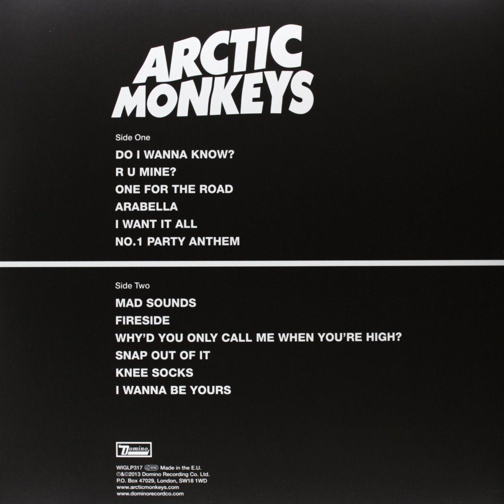 top 3 from am by arctic monkeys