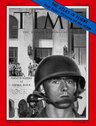 One powerful example is from 1957, when the 101st Airborne was deployed to Little Rock to escort the "Little Rock Nine" into the recently desegregated Central High School