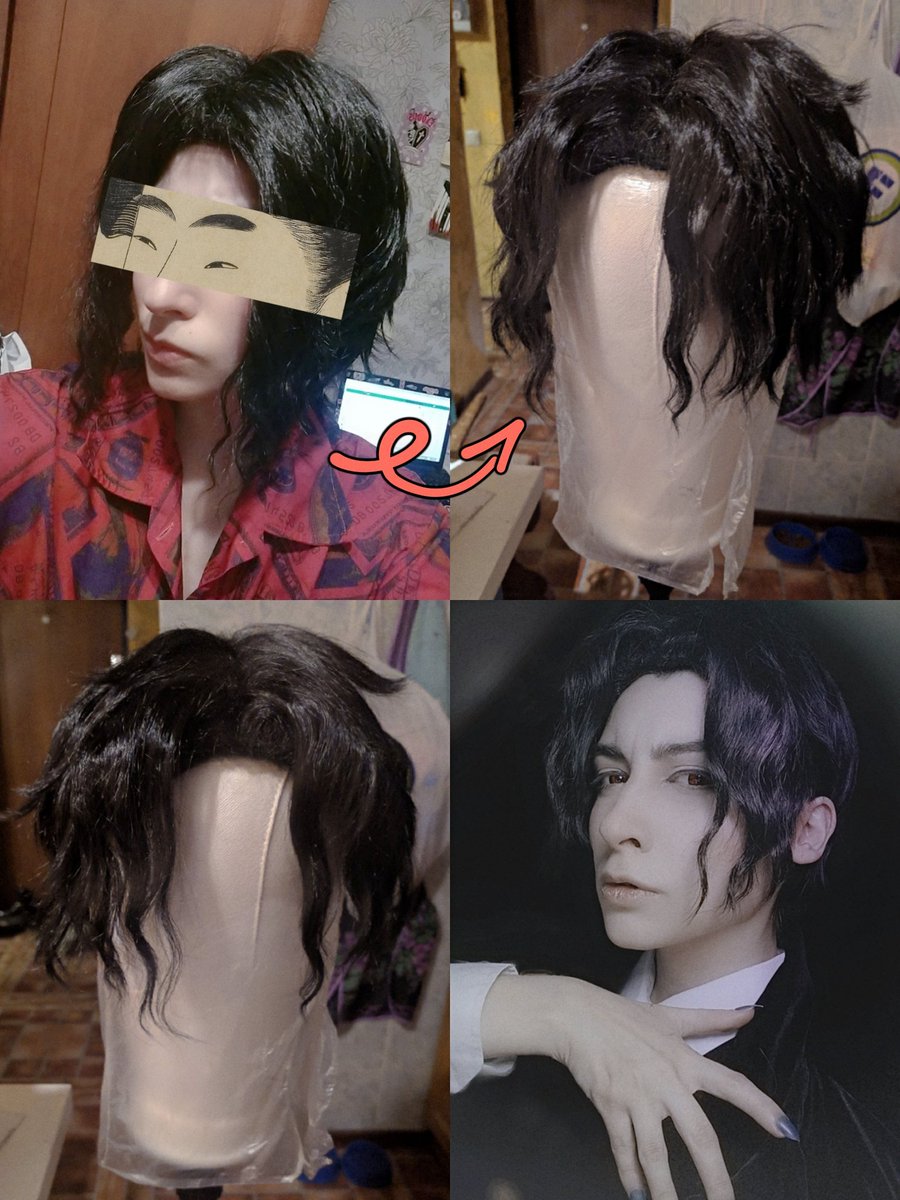 go_v_podval's tweet image. Sometimes I... Make wigs look better✂️
#cosplay #wigmaking