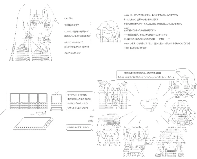 性別の違う彼/彼女たちと、こたつのある部屋 59話。止まらない、セクハラ担当の3人の攻勢。かわいければ、美少女であれば、中味が男の子だろうとなんだろうと問題はなく、むしろ元同性なので遠慮がありません。やっかいですね。PC→スマホ。#やる夫スレ (1/4) 