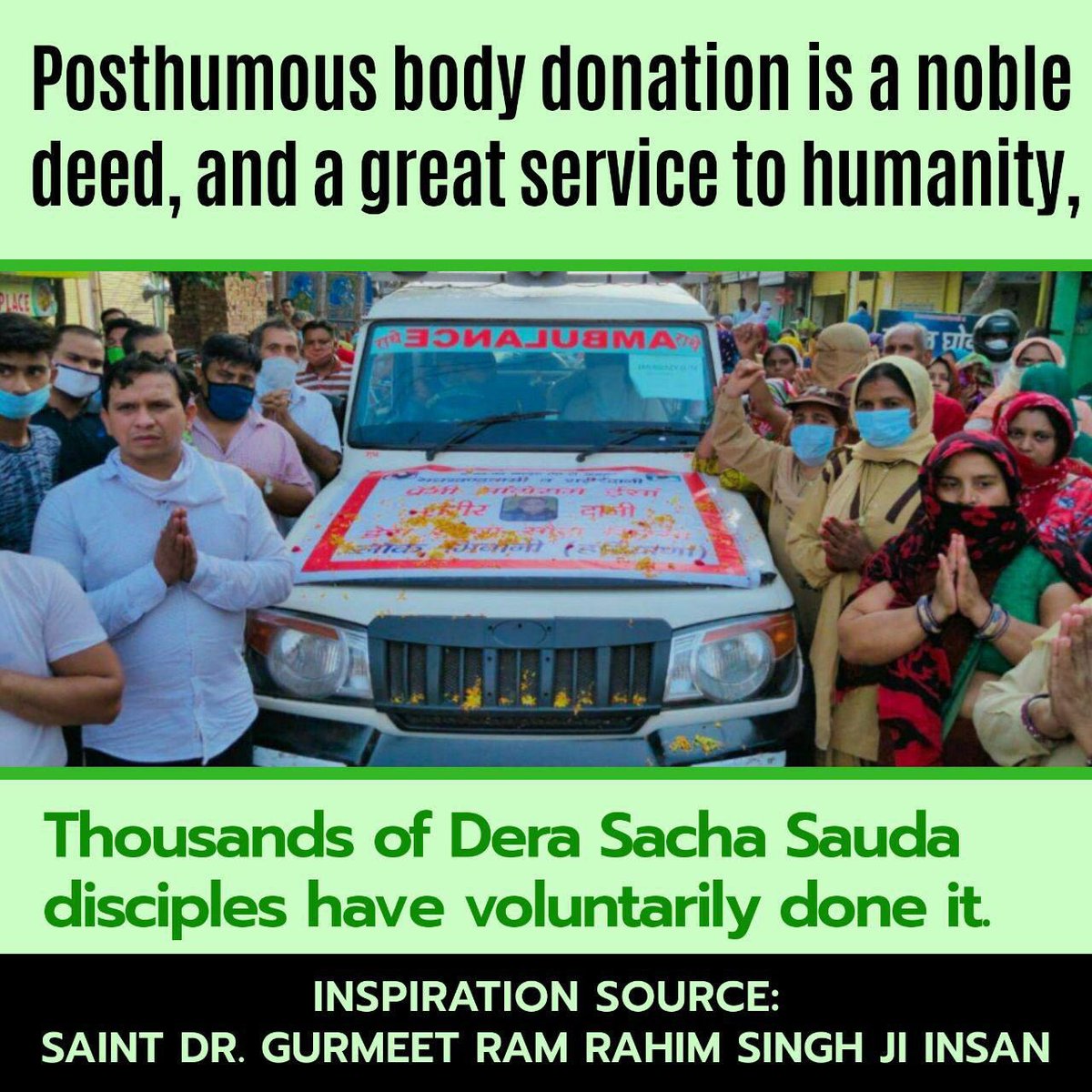 NainSir1's tweet photo. #ServingBeyondLife 
ये सेवादार मरने के बाद भी मानवता की सेवा करते ह https://t.co/5ZMuhuKicC