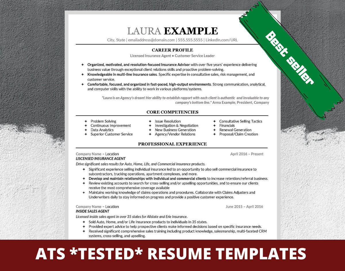 la_hamer's tweet photo. Another five star review! ★★★★★ "Perfect design! Immediately enabled me to get my foot in the door and ultimately landed multiple offers." Zachary R.

https://t.co/u2NC9lUQBv #etsy #atsresumetemplate #professionalresume #wordresumetemplate #simpleresume https://t.co/ELJjBuEZYD