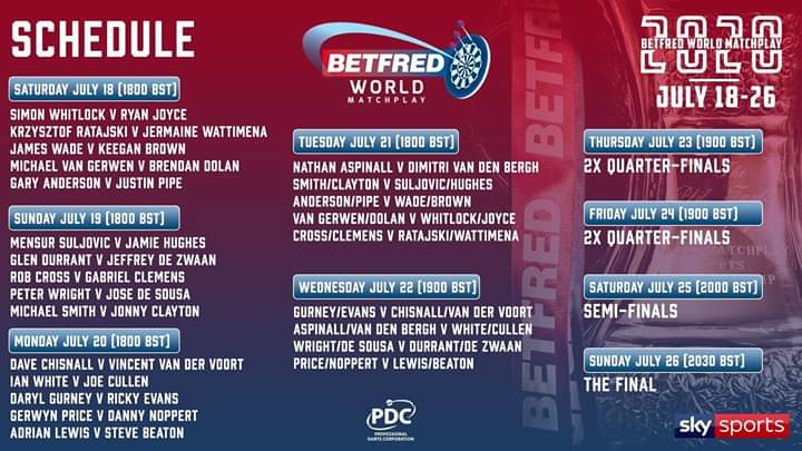 CGSPORTS_WEAR's tweet photo. COMPETITION TIME

Predict all 5 correct results from tonight's World Matchplay,if you get all 5 results CORRECT you will win a free personalised dart shirt
Retweet &amp; Like

Best of 19 legs 

Suljovic - Hughes
Durrant - De Zwaan
Cross - Clemens 
Wright - De Sousa 
Smith - Clayton https://t.co/74Sp9VRKQM