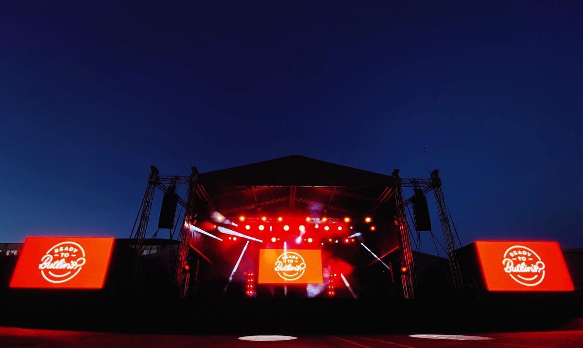 Butlins's tweet image. It's lights, camera, action! The stage is set and we're ready to welcome @Diversity_Tweet, @RakSuMusic , @TwistandPulse , @paulzerdin  and many more over the summer. Who will be joining us? #ReadyToButlins 💃 🎭 🎼
