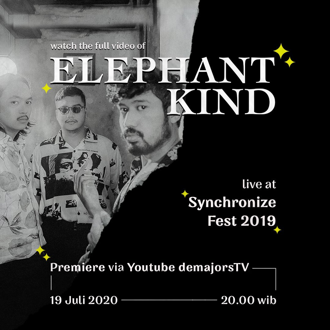 SynchronizeFest's tweet photo. klik https://t.co/R4Hk4a2C6v untuk menyaksikan video penampilan @elephantkind live at #SynchronizeFest19
Cc: @bammastro @iamsoftanimal @kevinseptanto https://t.co/vu8eg6lW1E