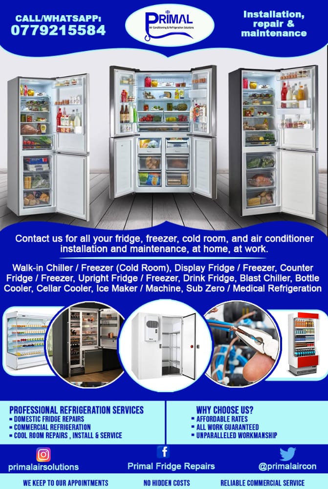 PrimalAirCon's tweet photo. #redmarketsunday For Professional Fridge Repairs in Harare and Surrounding Areas Please Call/WhatsApp O779215584 #fridgerepairs #airconditioning #Professional #services #regassing #refrigeration https://t.co/4caRXioSG3