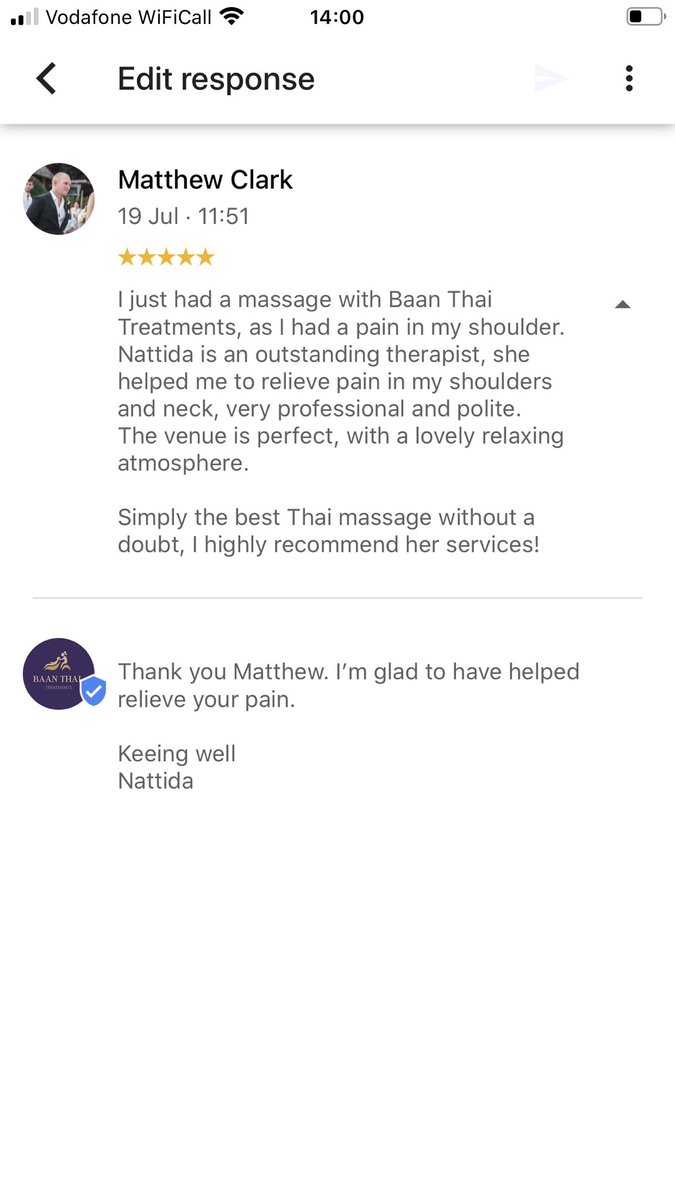 touchofthaiuk's tweet photo. Thank you for the review on google page

#baanthaitreatments
#thaimassage
#massageinpoole https://t.co/BHaPden8qg