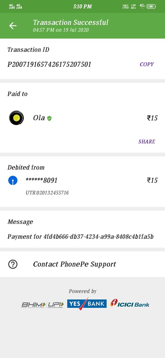 RMEENA33's tweet photo. @ola_supports i paid payments online but driver take cash 
I paid two time payment
Please return my payment https://t.co/GlFRbhMgUD