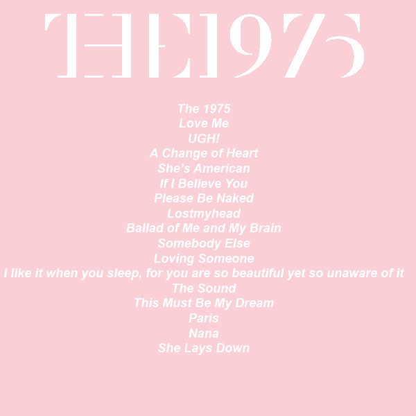 top 3 from i like it when you sleep, for you are so beautiful yet so unaware of it by the 1975