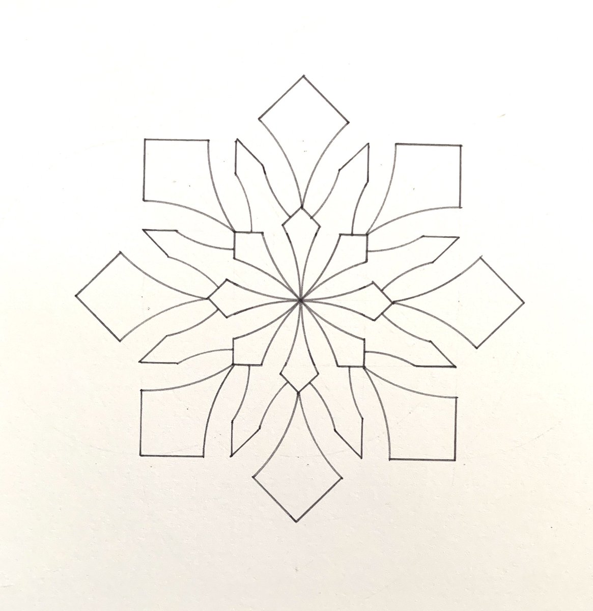 Thanks  @rachk_artwork for reminding me of this great pattern! You inspired me to go and find new shapes in the same construction grid. Day 19  #GeometricJuly  @c0mplexnumber