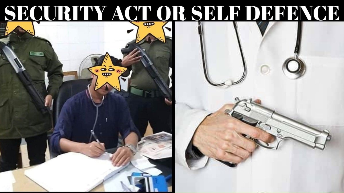 SaimaRahat_'s tweet photo. #StopViolenceAgainstDoctors 🤚
#NoSecurity_NoWork 🚫
#bailwithoutjail 
#SecurityAct https://t.co/7CGwNYGDH0