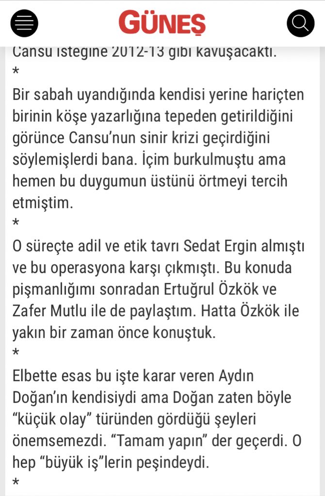 Muhteşem gerçekten! Rasim Ozan Kütahyalı, bugünkü yazısında eşi Nagehan Alçı ile bir olup nasıl kendi meslektaşları olan bir başka gazetecinin kariyerini alt üst ettiklerini ve bunun da üstünü kapattıklarını itiraf etmiş.