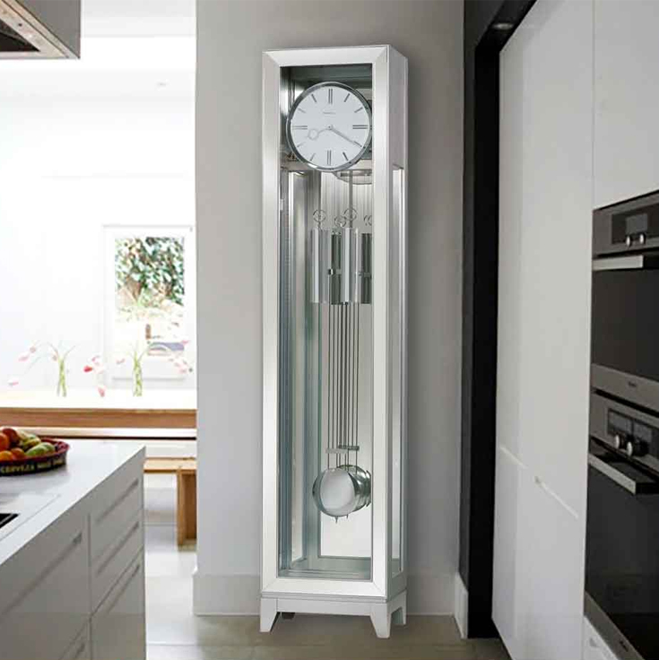 lampsusa1's tweet image. Enjoy this elegant silver floor clock that features a simple design with inset mirror panels, chrome hand markers, &amp;amp; a chrome finished bezel. 

Designed &amp;amp; assembled in the USA. bit.ly/2WYrwiZ

#floorclock #howardmiller #livingroomdeco #interiordesign