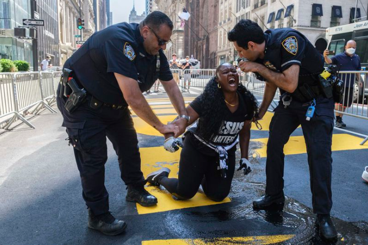.<a href="/NYCMayor/">Mayor Zohran Kwame Mamdani</a> didn't think this stunt through.

 Is the street's lane forever block off?

Is the police forever bound to guard this yellow paint?

Bad optics! 

2 white men arresting a black woman for painting a street.
cc. <a href="/PressSec/">Karoline Leavitt</a> <a href="/mattgaetz/">Matt Gaetz</a> <a href="/realDonaldTrump/">Donald J. Trump</a>