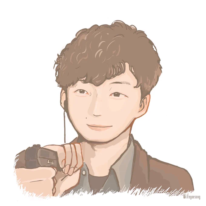 この表情。

気合いを入れて描いたら
まったくいつもの絵のタッチじゃなくなりました( ᐛ )

#MIU404 #MIU404イラスト企画 
 #志摩一未 