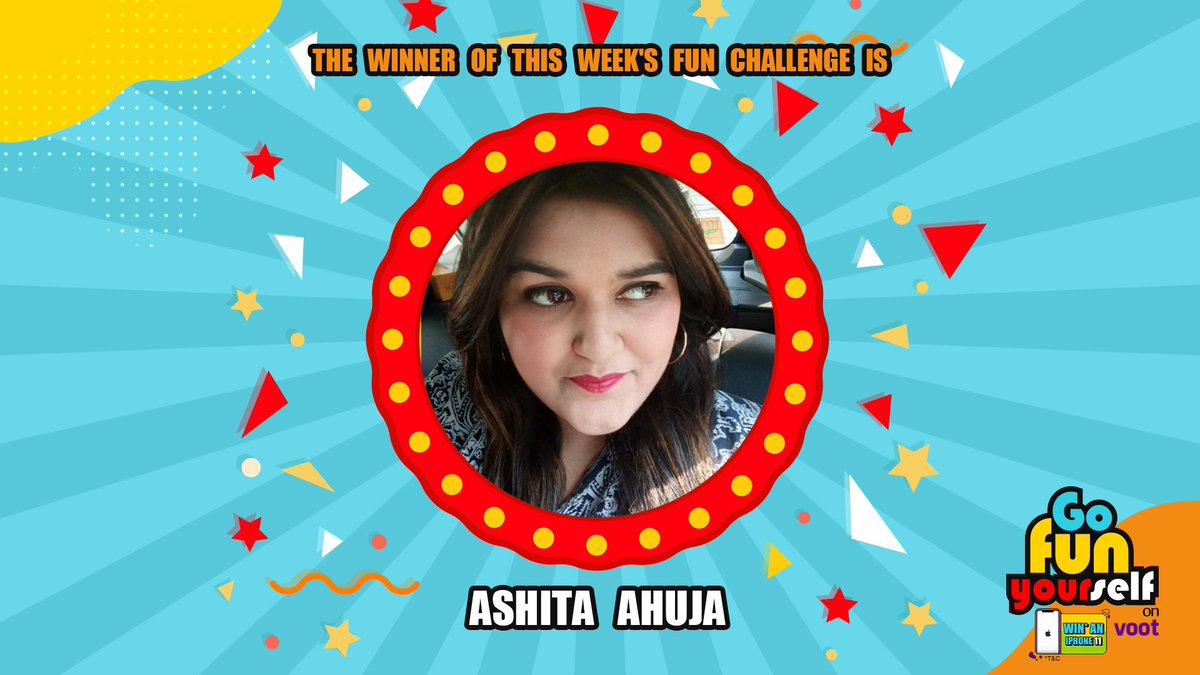 justvoot's tweet photo. Congratulations to Bhopu Dubey aka Ashita Ahuja for winning the last challenge of #GoFunYourself! Your #FirseFun entries had us rolling in laughter.ย ๐
#VootOriginal #Voot #KushaKapila https://t.co/u3sbocIkHO