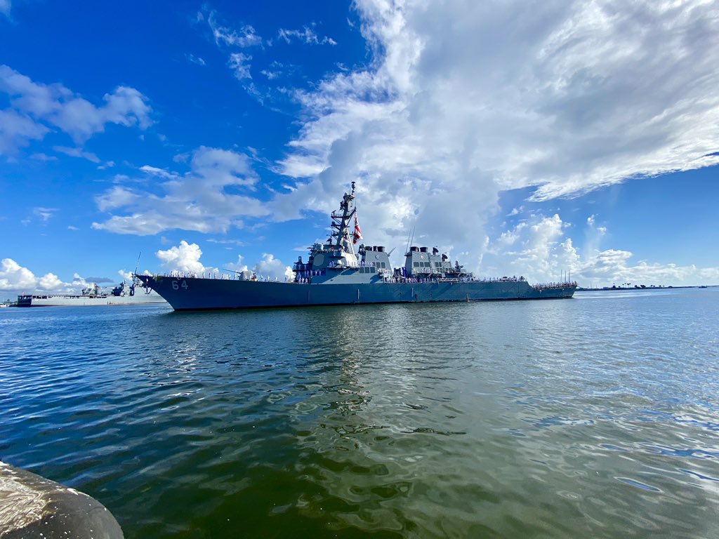 MeghanMoriarty_'s tweet photo. Welcome home U.S.S. Carney🇺🇸 The sailors on board have been in Rota for the last 5 years @ActionNewsJax https://t.co/quzBAF0XYA