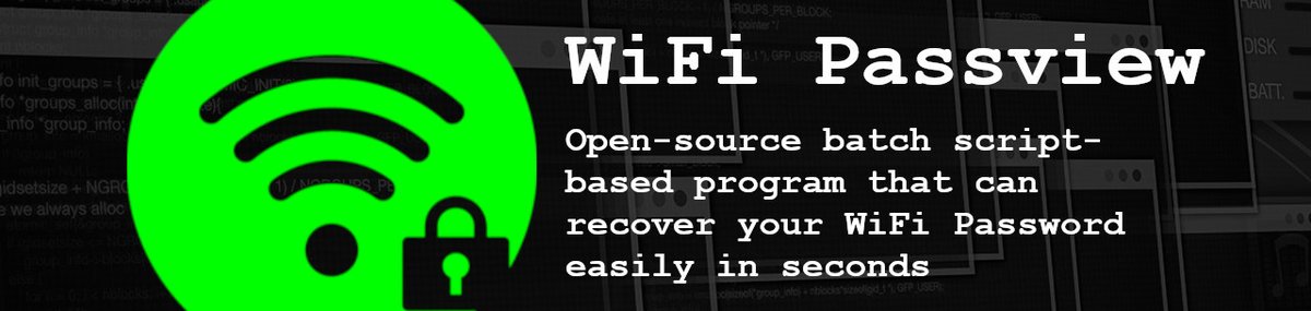 KitPloit's tweet image. WiFi Passview v4.0 - An Open Source Batch Script Based WiFi Passview For Windows! j.mp/3eL1ZTf #SocialEngineering #WifiNetwork