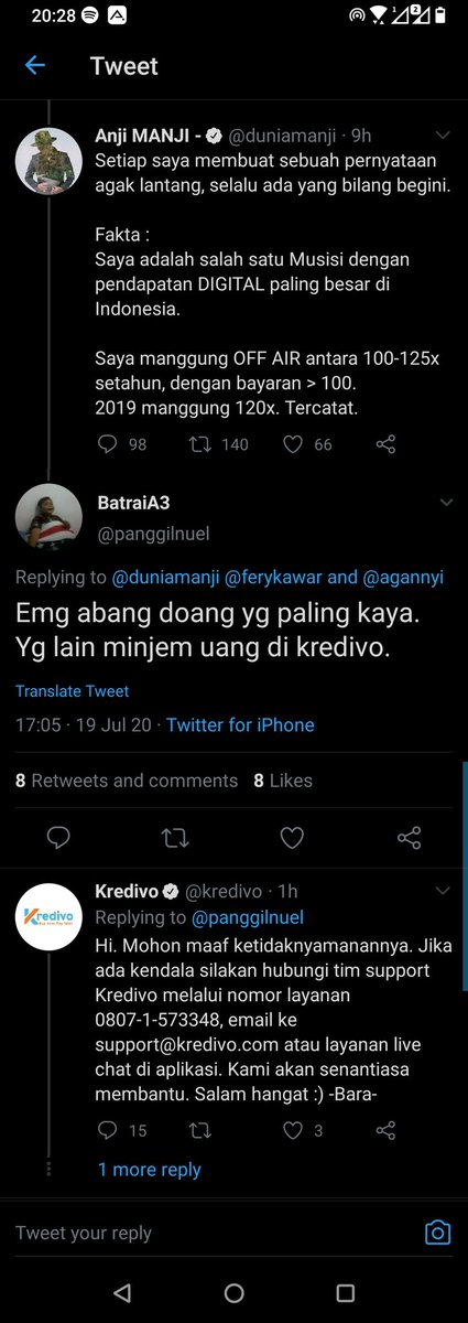 andreqve's tweet photo. Dari semua reply tweet Anji, ini yg bikin ngakak https://t.co/zRLQwflkTt