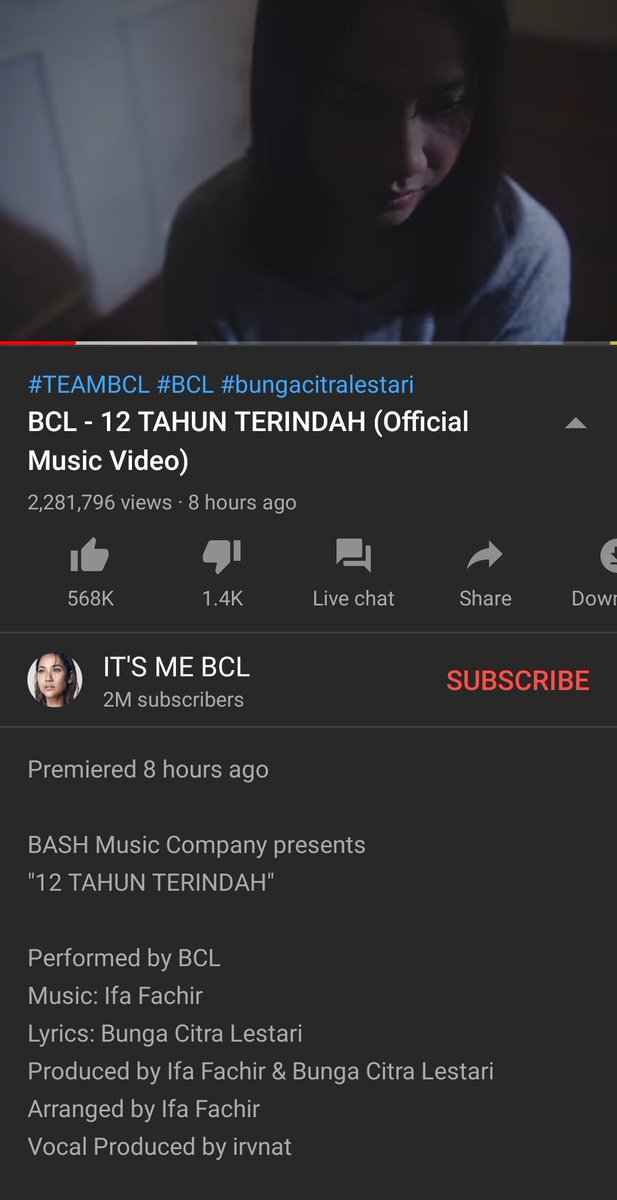 NazmiHanafiah's tweet photo. 8 jam 2.2 juta 🔥🔥🔥
#TEAMBCL #BCL #BungaCitraLestari https://t.co/e5rUr9jhr6