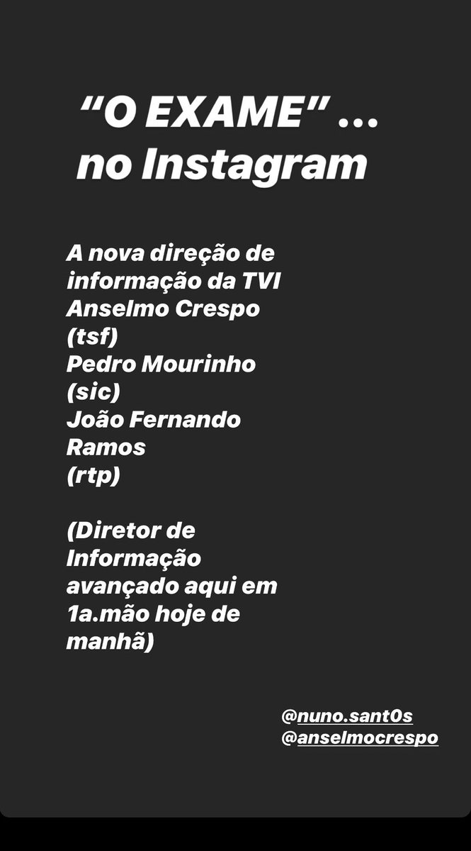 da_silba's tweet photo. “O EXAME” critica de tv no Instagram em carlosdiasdasilva.oficial https://t.co/TLOVH9m4f3