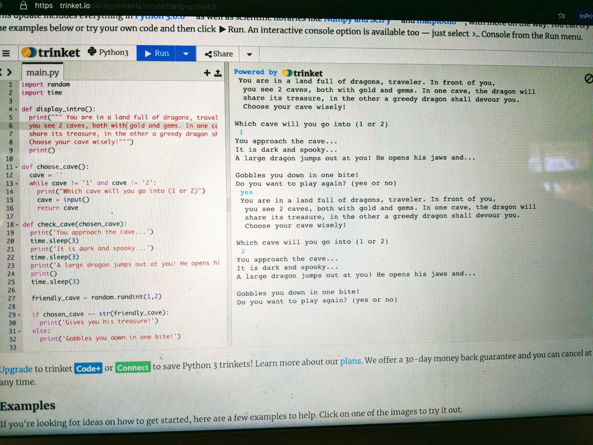 It's never too late to learn something and never too eat to share knowledge with others.My 11yo is getting more into Python so I decided to do (separately) the same intro Udacity course and be a study buddy.And something interesting happened.A thread.(1/N)