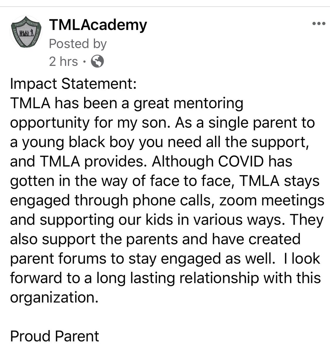 RevMentor's tweet photo. A parent submitted this to us. We will be sharing more of these in the coming days. #PositiveMentoringWorks #FamilyFirst #LoveOurBlackSons @mentornc @MENTORnational @MBK_Durham @MBK_Alliance @ObamaFoundation https://t.co/J9S5MVU3yp