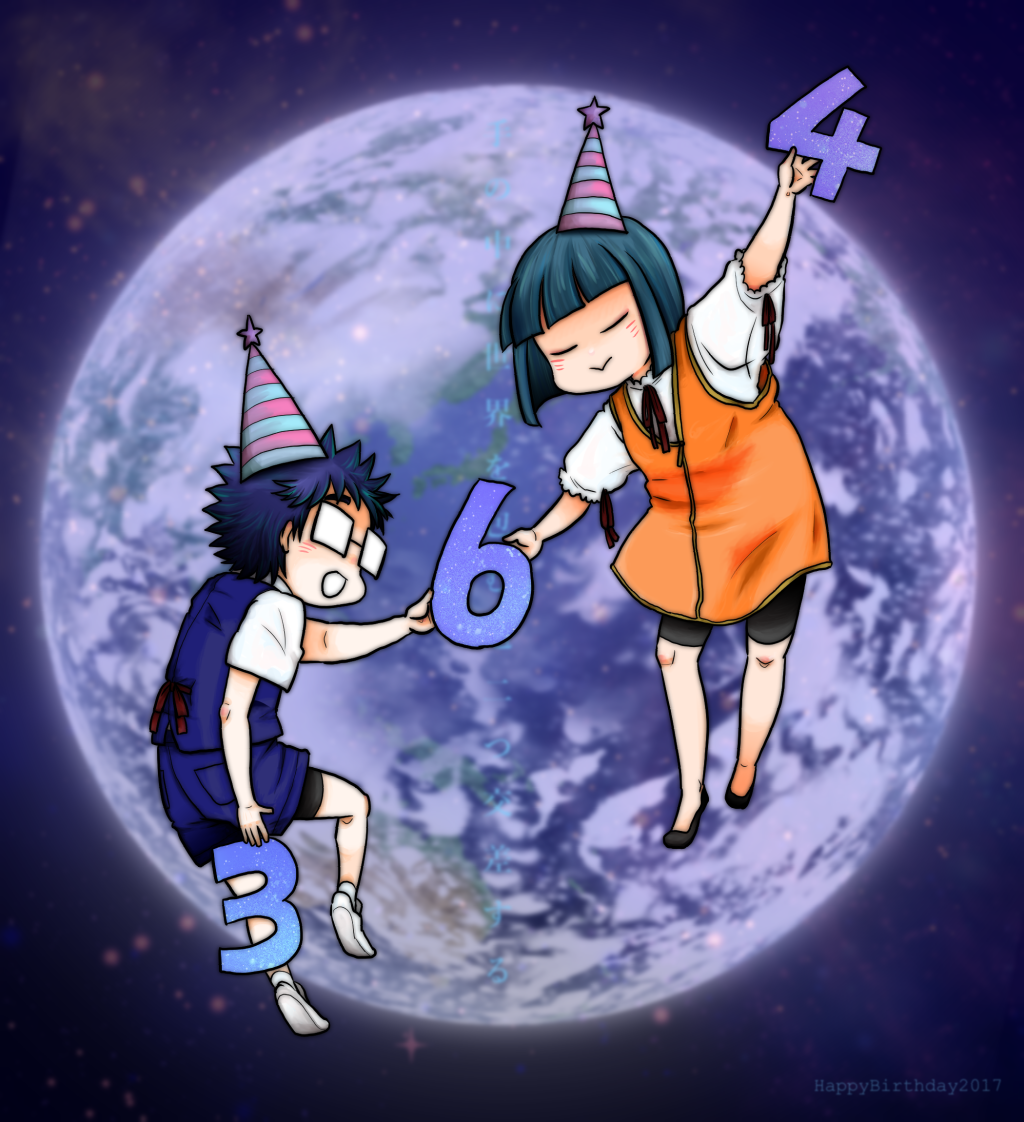 涙ちゃんからバトン貰った!バトンとか何年ぶりだろ!嬉しい!
最近あんまり絵を描いてないしジャンルも混沌としてるから直近4年分のはかきょ誕絵(と漫画の一部)置いときます
#引用RTで絵を上げて5人指名するバトンでお気に入りの絵を載せる https://t.co/e7NbKsmXEe