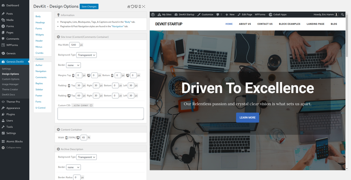 cobaltapps's tweet photo. Finishing up my latest Premium Genesis DevKit Theme. This is is my favorite thus far! 🙂

#wordpress #genesiswp #genesisdevkit #webdesign #webdevelopment https://t.co/oaMmH3u11r