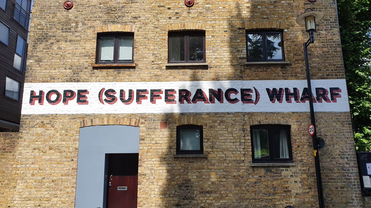 (HOPE) SUFFERANCE WHARF – site of an early experiment in artist lead regeneration? In 1974 the building was converted  to premises for crafts workers, including silversmiths, glassblowers potters and knitters. Check out this blog post for more:  http://russiadock.blogspot.com/2015/02/hope-sufferance-wharf-and-granary.html