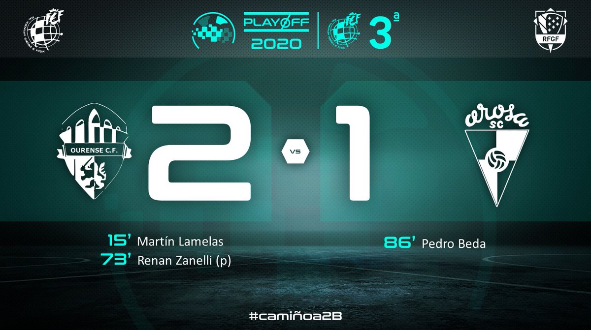 🔚⏱ 96’ [ 2-1 ] FINAAAL da segunda semifinal no Abanca Balaídos

⚽️ O <a href="/Ourense_CF/">Ourense CF</a>, clasificado para a gran final polo ascenso do próximo sábado  

🔵🔴 #Camiñoa2B | ⚽#OurenseArosa