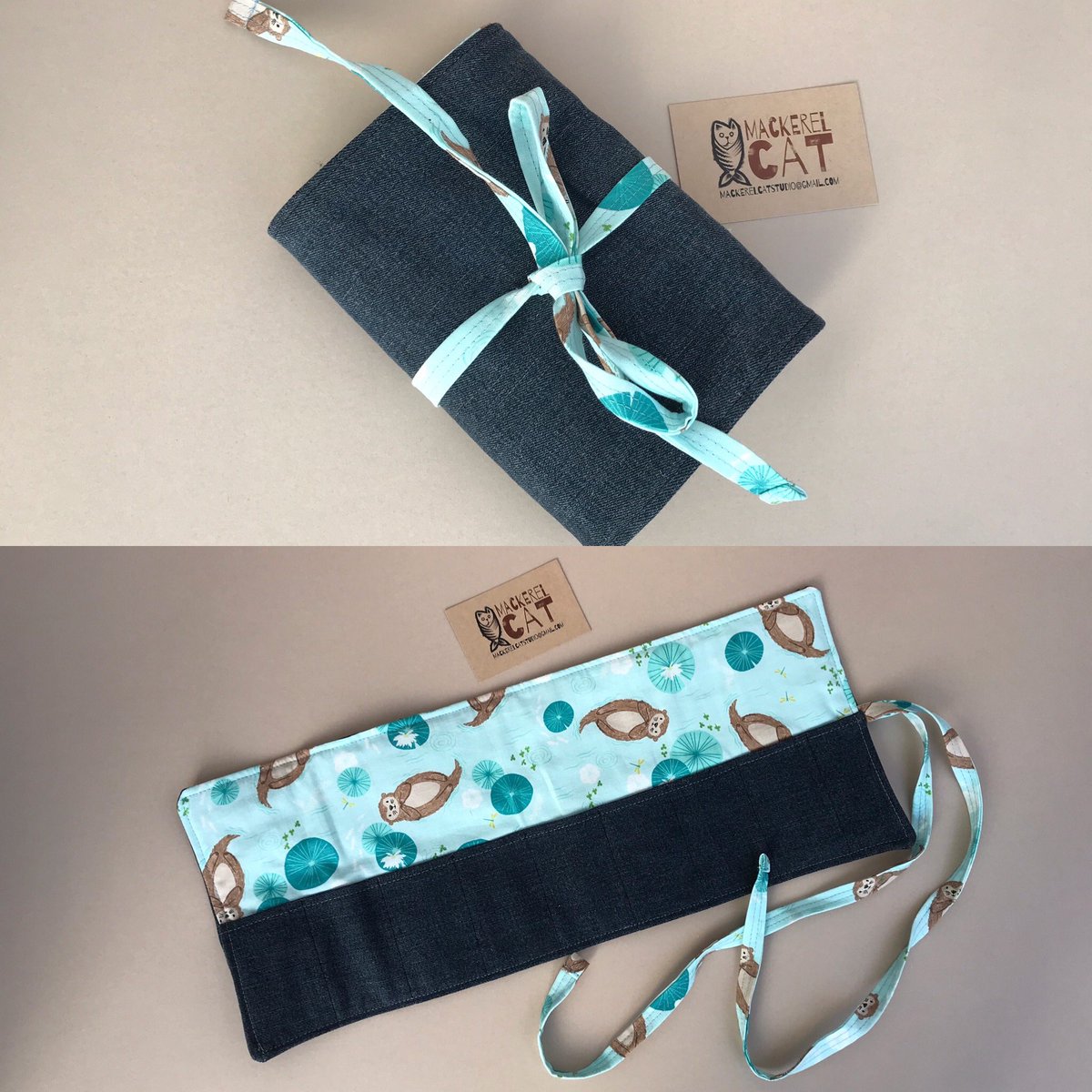cat_mackerel's tweet photo. Keep your make up brushes neat and tidy when on your travels 
#trulycornish #cornwall #handmade #crafting https://t.co/MqDsrlbTIM