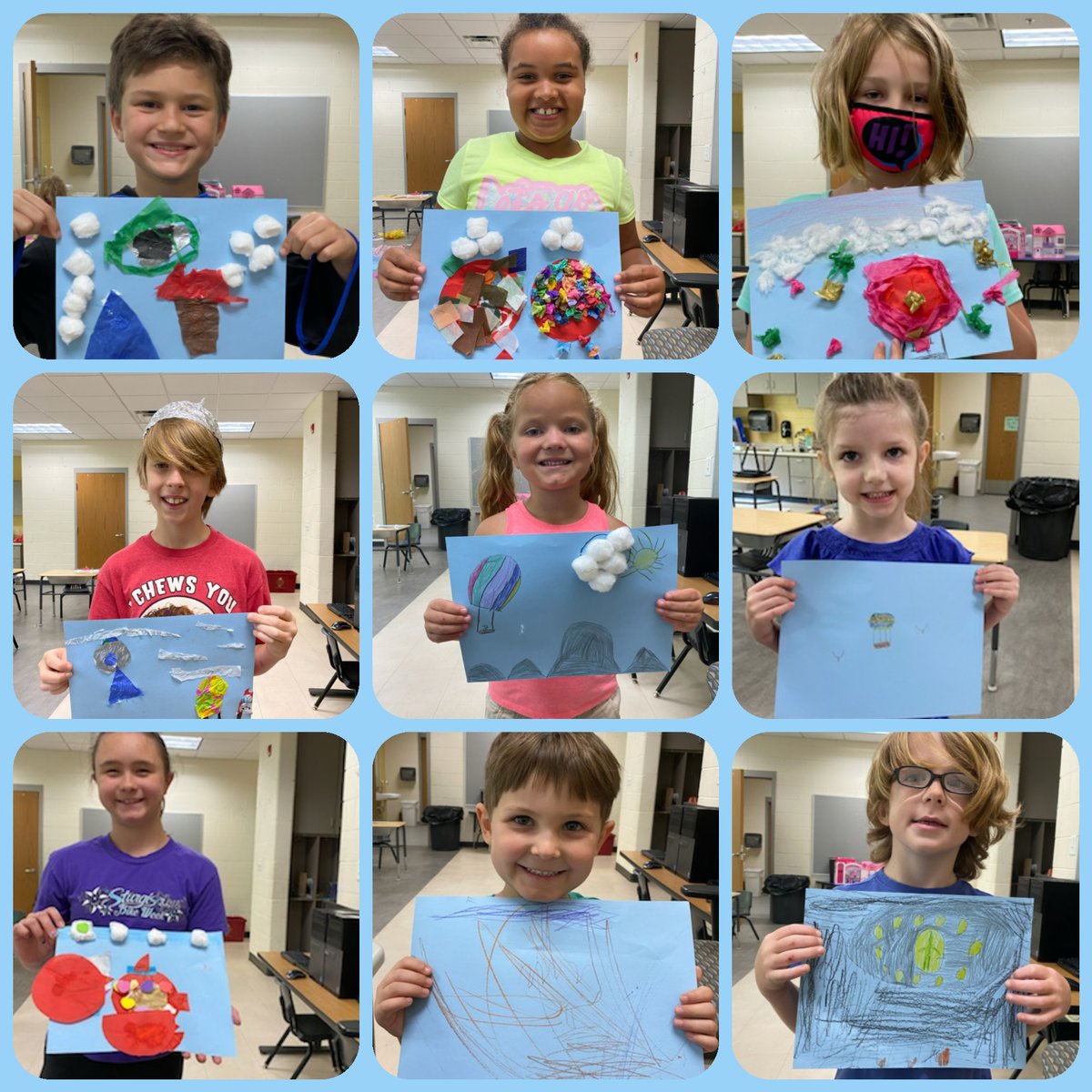 fmteducare's tweet photo. Route 66 week: New Mexico. We made hot air balloon art for Albuquerque, we made Alien Slime and we made stencil art. #FunDaySpentInNewMexico #UFOOrHotAirBalloon ๐ธ#AlienSlime ๐ฝโ๏ธ#AlienSlimeWasAHit #ThanksMsMichelle https://t.co/P42UmEoEDV