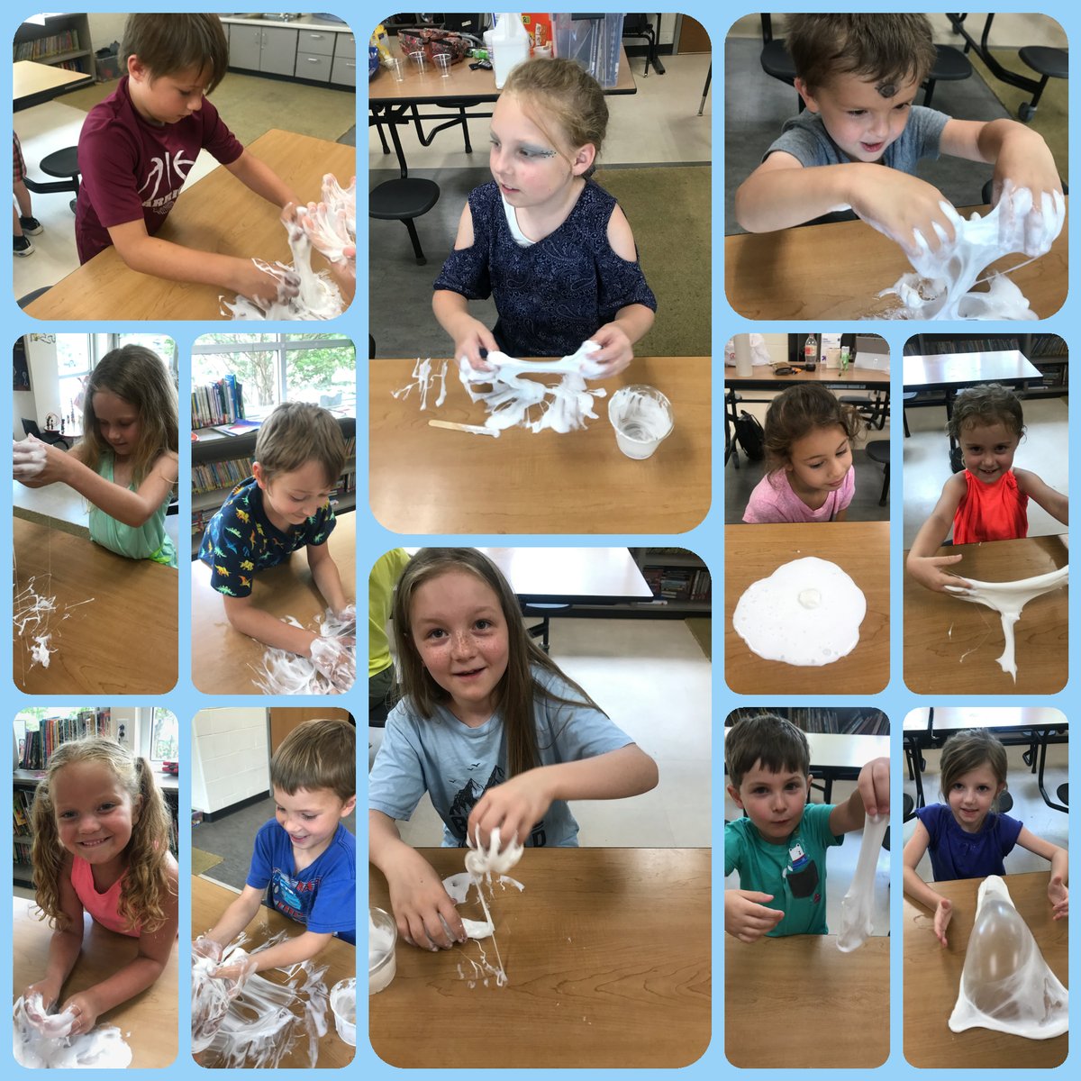 fmteducare's tweet photo. Route 66 week: New Mexico. We made hot air balloon art for Albuquerque, we made Alien Slime and we made stencil art. #FunDaySpentInNewMexico #UFOOrHotAirBalloon ๐ธ#AlienSlime ๐ฝโ๏ธ#AlienSlimeWasAHit #ThanksMsMichelle https://t.co/P42UmEoEDV