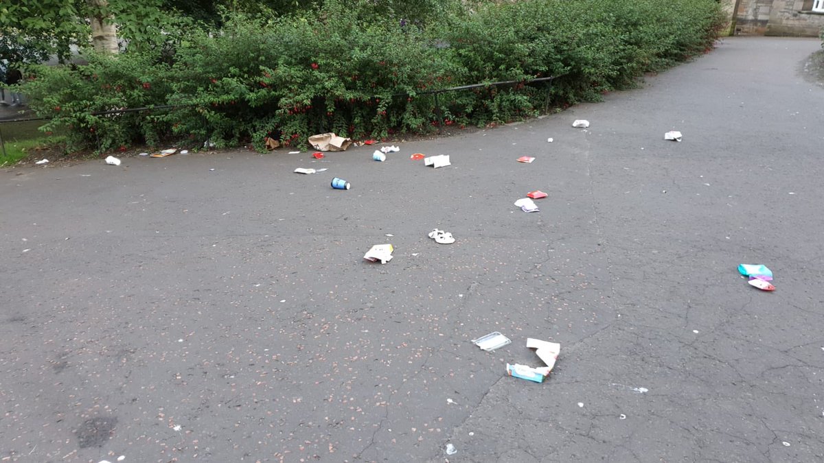 The mess in Princes Street Gardens has to be seen to be believed   #takeyourlitterhome