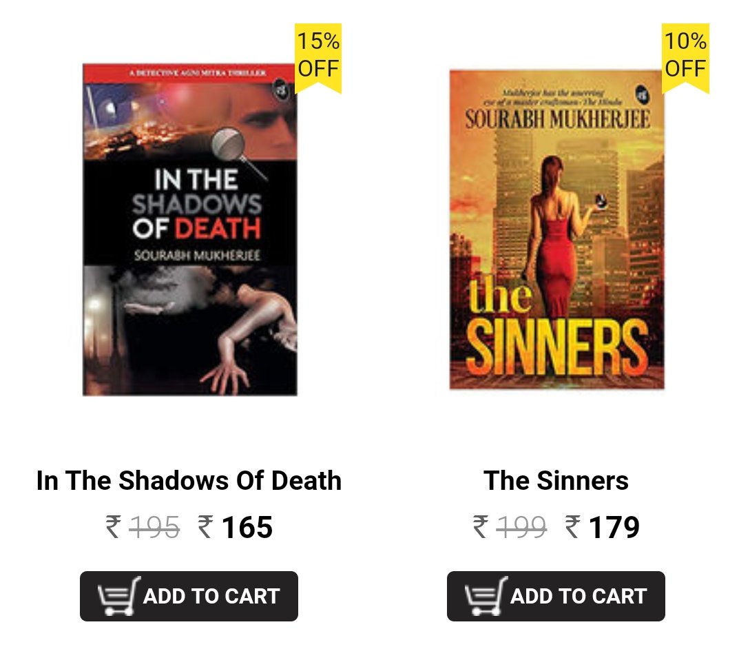 authorsaurav's tweet photo. In the Great Crossword Sale!

Buy my hot-selling thrillers from @Srishtipub at the @crossword_book website at discounted rates:

In the Shadows of Death:

https://t.co/2mqXIKKALW

The Sinners:

https://t.co/aZ5dpppxJG

#Discounts #Thriller #Crime #CrimeFiction #MurderMystery https://t.co/YcuyeUDFqX