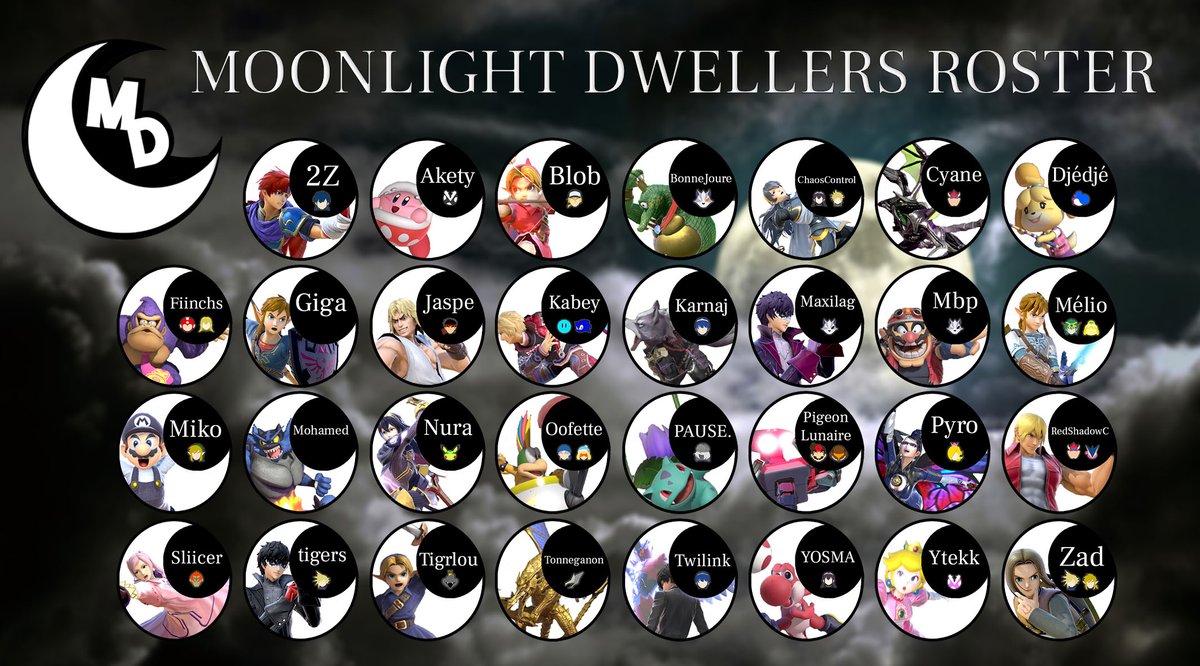 MD_SSBU's tweet photo. Avec tous les derniers recrutements, il était grand temps de mettre à jour le roster de la team alors le voici ! https://t.co/G7FSYZW8wG