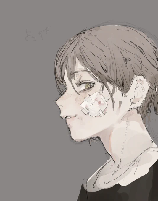 こういう病んでそうな男の人描くのも好きなので依頼おまちしております 