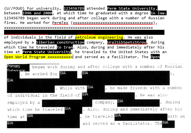 4/ D went to Perm State University, worked after graduation with PermTex and UralSibSpetsStrov, including travel to Iran. Went to US as "facilitator" with Open World Program.